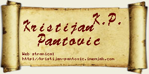 Kristijan Pantović vizit kartica